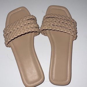 Girls Braided Strap Slides